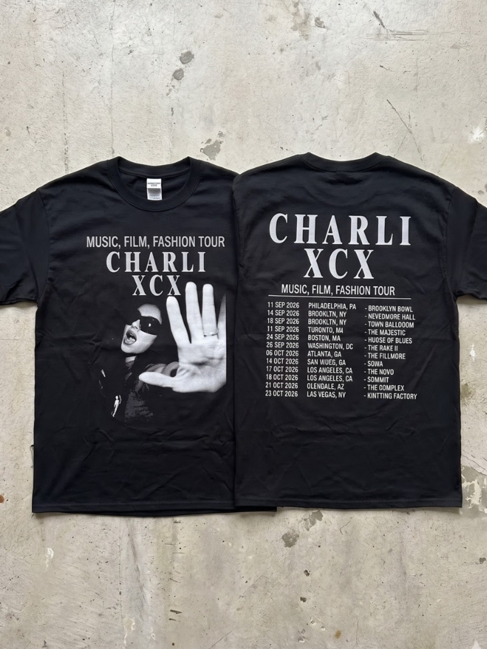 Charli XCX World Tour Graphic T-Shirt Unisex Concert Band Tee
